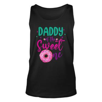 Daddy Of Sweet One 1St Birthday Party Matching Family Donut Unisex Tank Top | Mazezy UK