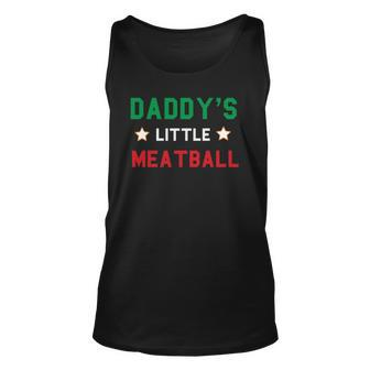 Daddys Little Meatball Italian Mom Sayings Boys Kid Girl Tank Top | Mazezy