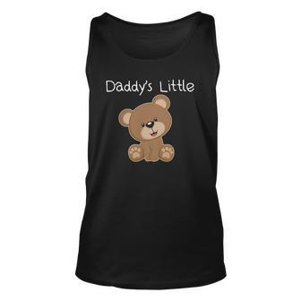 Daddys Little Teddy Bear Toddler Girl Boy Gift Tee Unisex Tank Top | Mazezy