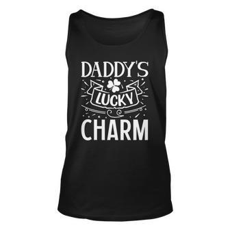 Daddys Lucky Charm St Patricks Day With Lucky Shamrock Unisex Tank Top | Mazezy