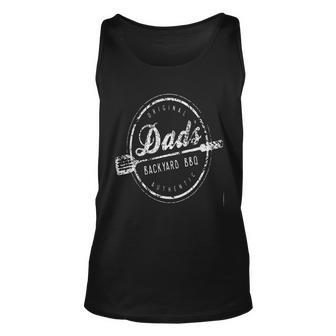 Dads Backyard BBQ Grilling Print Popular Gift Unisex Tank Top - Seseable