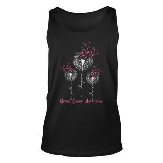 Dandelion Faith Hope Love Breast Cancer Awareness Flower V5 Unisex Tank Top - Thegiftio UK