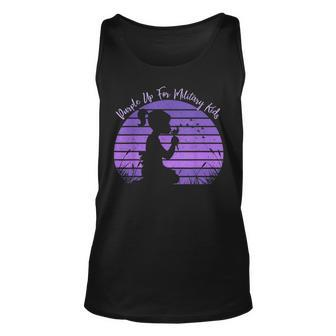 Dandelion Purple Up For Military Kids Month Army Child Unisex Tank Top - Seseable