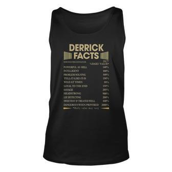 Derrick Name Gift Derrick Facts Unisex Tank Top - Seseable