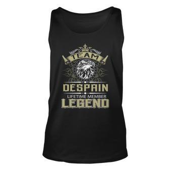 Despain Name Gift Team Despain Lifetime Member Legend Unisex Tank Top - Seseable