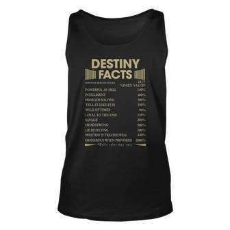 Destiny Name Gift Destiny Facts V2 Unisex Tank Top - Seseable
