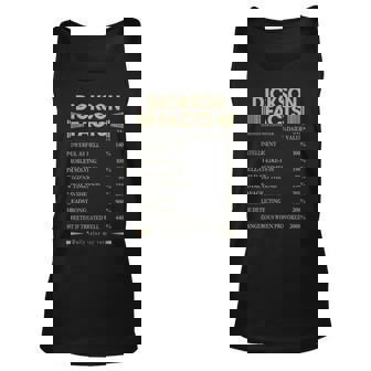 Dickson Name Gift Dickson Facts Unisex Tank Top - Seseable