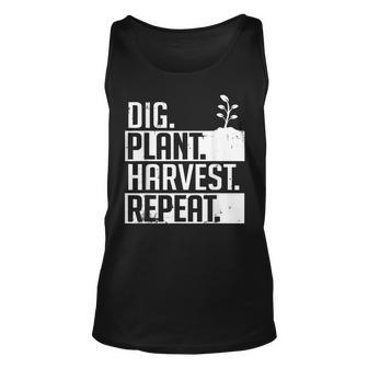 Dig Plant Harvest Repeat | Funny Farming Farmer Unisex Tank Top - Thegiftio UK