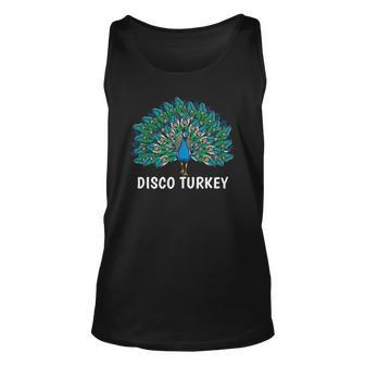 Disco Turkey Cute Peacock Design For Peacock Lover Unisex Tank Top | Mazezy
