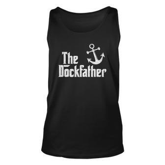 The Dockfather Boating Fishing Boat Dad Captain Boater Tank Top | Mazezy