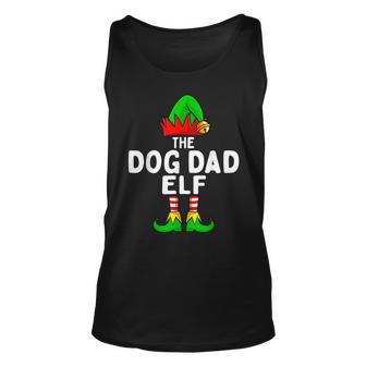 Dog Dad Elf Matching Family Group Christmas Party Pajama Unisex Tank Top - Thegiftio