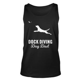 Dog Jumping Dock Diving Dog Dad Unisex Tank Top | Mazezy