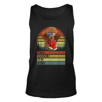 Dog Vintage Best Poodle Dad Ever Father Day Puppy Dog Dad Unisex Tank Top - Thegiftio UK