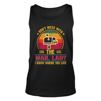 Dont Mess With The Mail Lady Post Office Us Postal Service Unisex Tank Top - Seseable