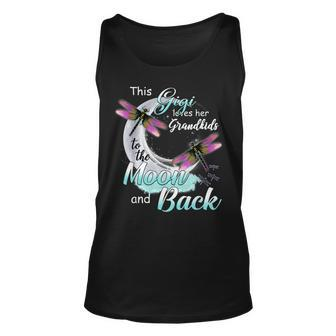 Dragonfly This Gigi Loves Her Grandkids To The Moon And Back Unisex Tank Top - Seseable
