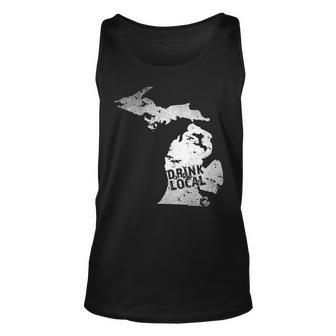 Drink Local Michigan Craft Beer Mi Great Lakes State Graphic Tank Top | Mazezy