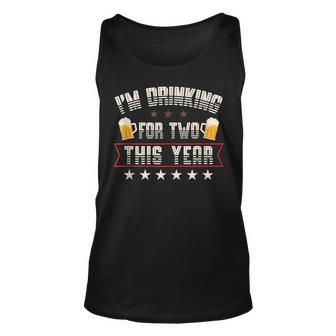 Drinking For Two 4Th Of July Pregnancy Announcement Unisex Tank Top - Seseable