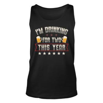 Drinking For Two 4Th Of July Pregnancy Announcement Unisex Tank Top - Seseable