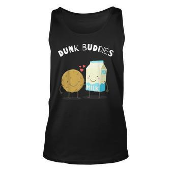 Dunk Buddies Cute Milk & Cookie For Kids And Adults Unisex Tank Top - Seseable
