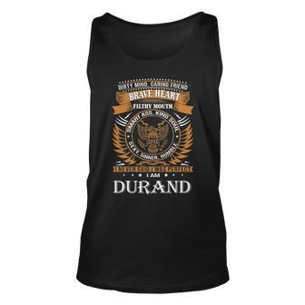 Durand Name Gift Durand Brave Heart Unisex Tank Top - Seseable