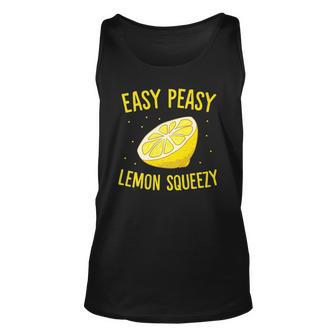 Easy Peasy Lemon Squeezy Funny Lemons Summer Lemonade Unisex Tank Top | Mazezy