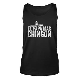 Mens El Papa Mas Chingon Mexican Hat Spanish Fathers Day Tank Top | Mazezy
