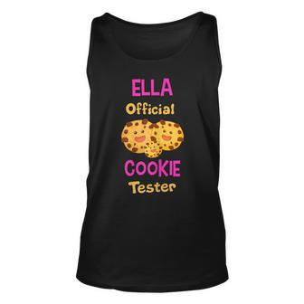 Ella Official Cookie Tester First Name Funny Unisex Tank Top - Seseable