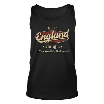 England Shirt Personalized Name Gifts T Shirt Name Print T Shirts Shirts With Name England Unisex Tank Top - Seseable