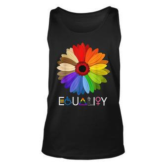 Equality Daisy Lgbt Gay Lessbian Black 4Th Of July Unisex Tank Top - Seseable