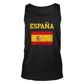 Espana Spain Spanish Flag Espanol Spanish Roots Tourist Unisex Tank Top | Mazezy