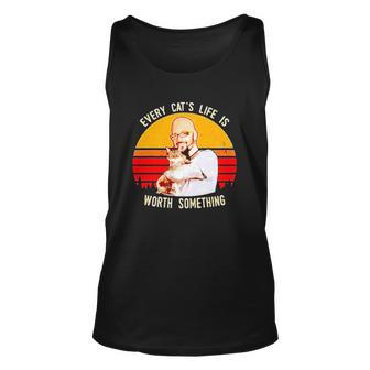 Every Cats Life Is Worth Something Vintage Unisex Tank Top | Mazezy