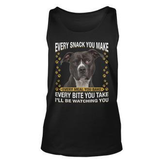 Every Snack You Make Funny American Pit Bull Terrier Lovers Unisex Tank Top - Thegiftio UK