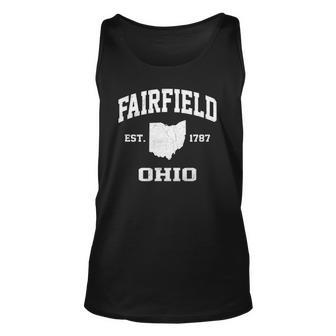 Fairfield Ohio Oh Vintage State Athletic Style Unisex Tank Top | Mazezy