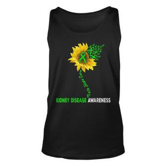 Faith Hope Cure Kidney Disease Sunflower Puzzle Pieces Unisex Tank Top - Seseable