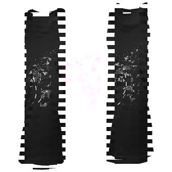 Faith Hope Love Breast Cancer Dandelion Flower Breast Cancer Tank Top | Mazezy