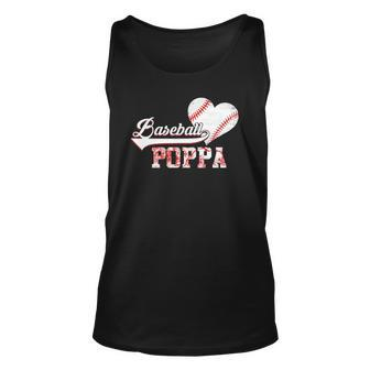 Family Baseball Player Gifts Baseball Poppa Unisex Tank Top | Mazezy