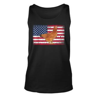 Farmer Dad 4Th Of July Patriotic Chicken Daddy Unisex Tank Top - Seseable