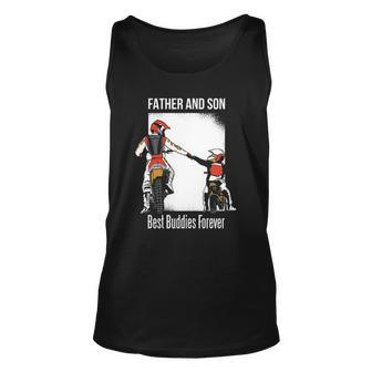 Father And Son Best Buddies Forever Fist Bump Dirt Bike Unisex Tank Top | Mazezy