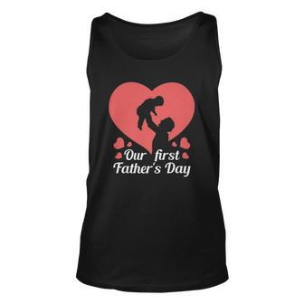 Father And Son Matching - My First Fathers Day Unisex Tank Top | Mazezy