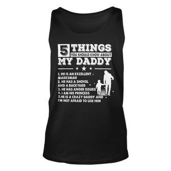 Father Grandpa 5 Things About My Daddy S Day S138 Family Dad Unisex Tank Top - Monsterry