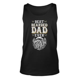 Father Grandpa Best Bearded Dad Ever Funny Fathers Day For Daddy With Beard Humor192 Family Dad Unisex Tank Top - Monsterry