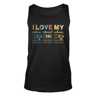 Father Grandpa Best Dad Ever Guitar Chords Musician Funny S Dayidea T 530 Family Dad Unisex Tank Top - Monsterry