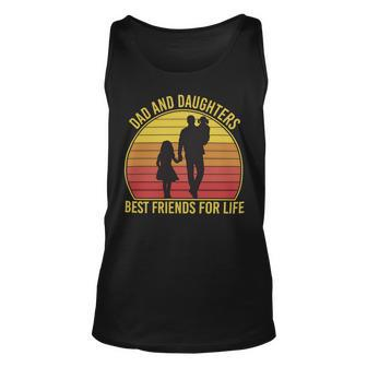 Father Grandpa Dad And Daughters Best Friends For Life Vintage137 Family Dad Unisex Tank Top - Monsterry