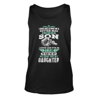Father Grandpa Father Son And Daughter 87 Family Dad Unisex Tank Top - Monsterry