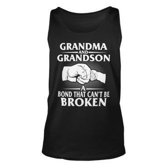 Father Grandpa Grandma And Grandson Bond That Cant Be Broken Family Dad Unisex Tank Top - Monsterry