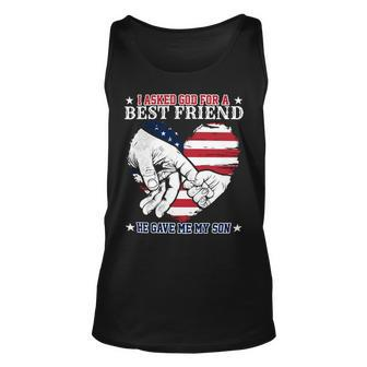 Father Grandpa Hes My Best Friend Father And Son God Gave Me You 55 Family Dad Unisex Tank Top - Monsterry CA
