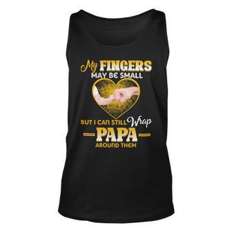 Father Grandpa I Wrap Papa Around My Finger248 Family Dad Unisex Tank Top - Monsterry