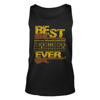 Father Grandpa Mens Guitar Chord Dad Best Ever Guitar Lover 122 Family Dad Unisex Tank Top - Monsterry DE