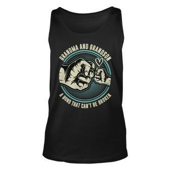 Father Grandpa Vintage Grandma And Grandson Bond That Cant Be Broken Family Dad Unisex Tank Top - Monsterry