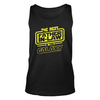 Father In Law The Best In The Galaxy Gift Unisex Tank Top | Mazezy